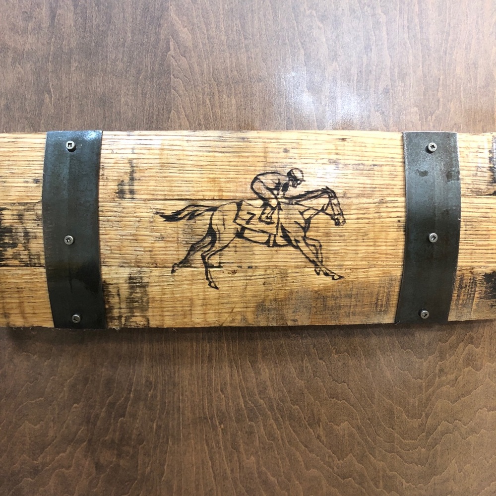 COPY - Custom Kentucky Bourbon Barrel Racehorse Wall Art